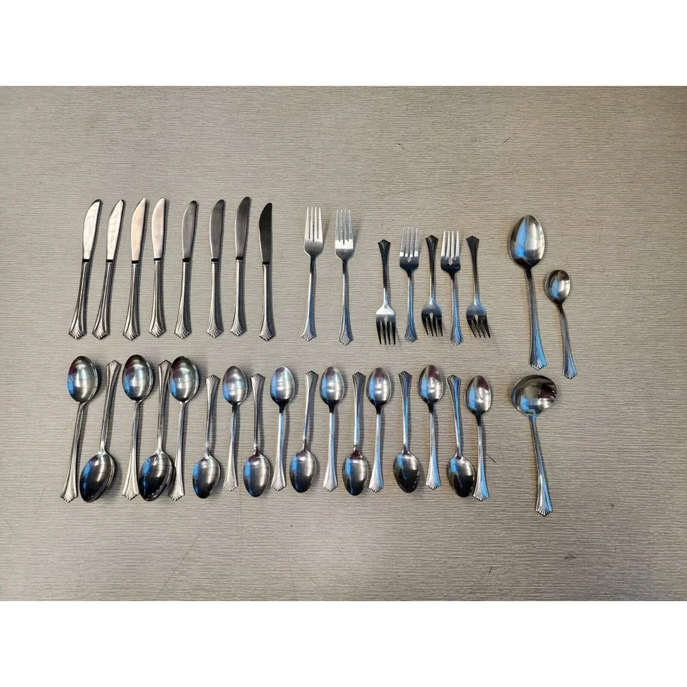 Stanley Roberts Rogers Co‎ SS Triumph Forks Knives Spoons Assortment 35 Pcs